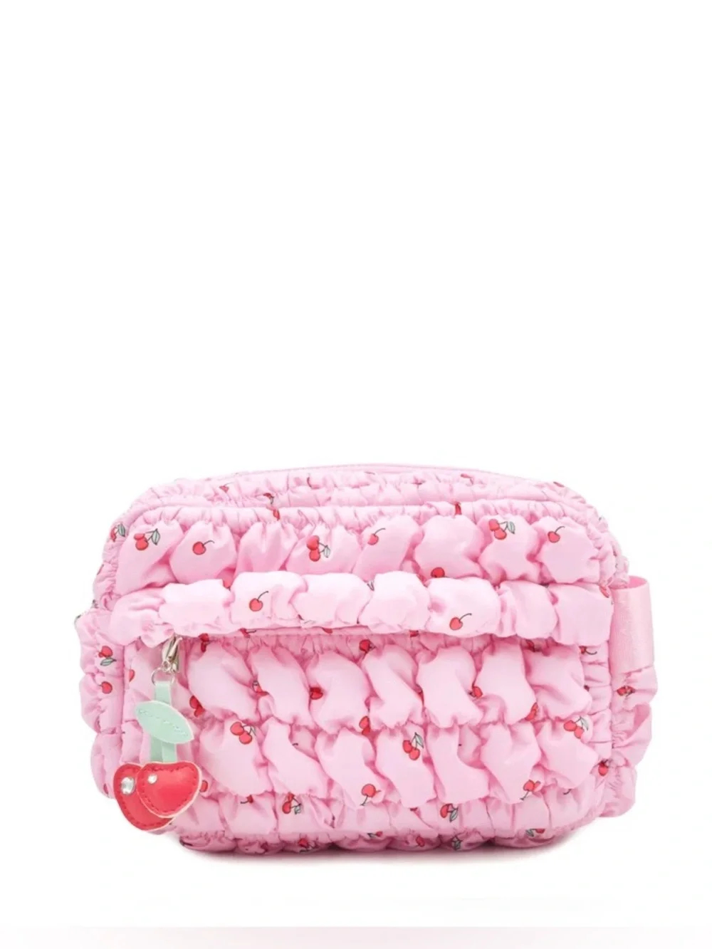Miss Gwen’s OMG Quilted Scrunchies Cherry Printed Pouch Pink  NWT